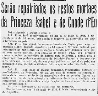 O Jornal, 13 de maio de 1938