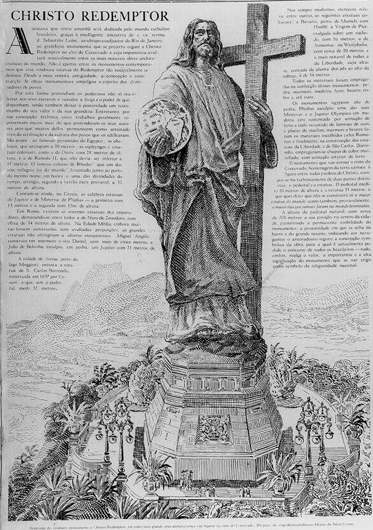Projeto original do Cristo Redentor / Revista da Semana, 1923