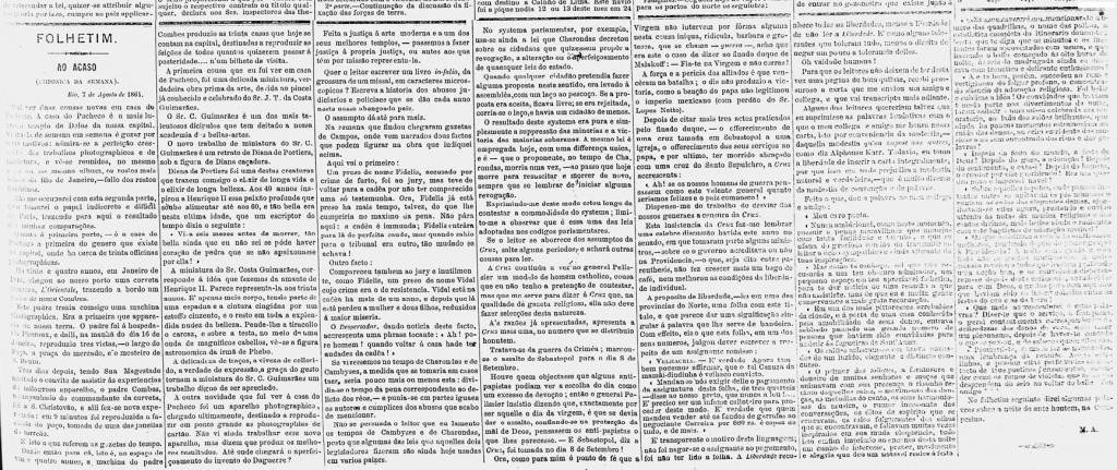 Diário do Rio, 7 de agosto de 1864