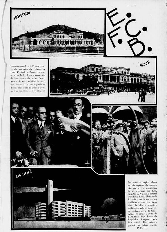 A Estação em três tempos / Revista da Semana, 1936