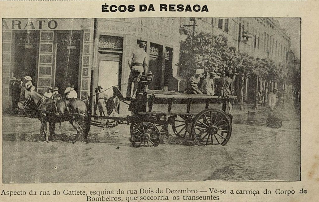Aspecto da rua onde morava Marc Ferrez / O Malho, março de 1913