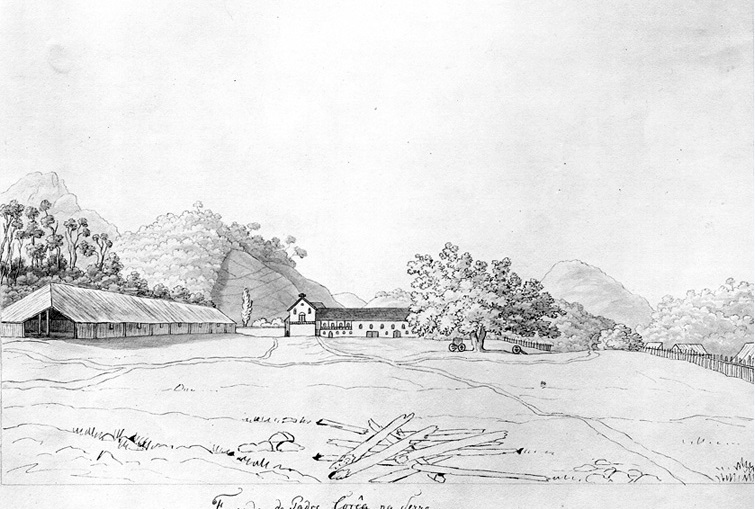 Fazenda do Padre Correia – imagem atribuída a Friederich Sellow.