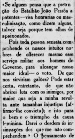 Trecho de carta de Elvira Komel a , de 11 de março de 1931 / O Fluminense, 31 de julho de 1932