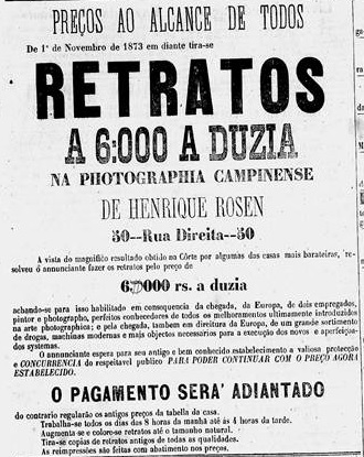 Gazeta de Campinas, 1º de novembro de 1873