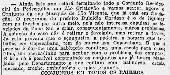 Parte da entrevista com Carmen Portinho / A Noite, 17 de janeiro de 1953
