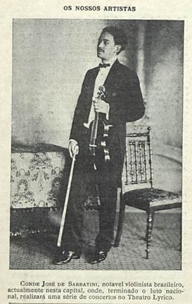 O maestro e volinista amazonense José Sabbatini / O Maho, 19 de junho de 1914