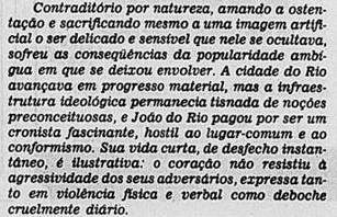 Carlos Drummond de Andrade sobre João do Rio / Jornal do Brasil, 13 de agosto de 1981