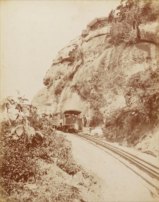 Juan Gutierrez. Ponto de chegada da Estrada de Ferro do Corcovado, 189?. Rio de Janeiro, RJ / Acervo Museu Histórico Naciona