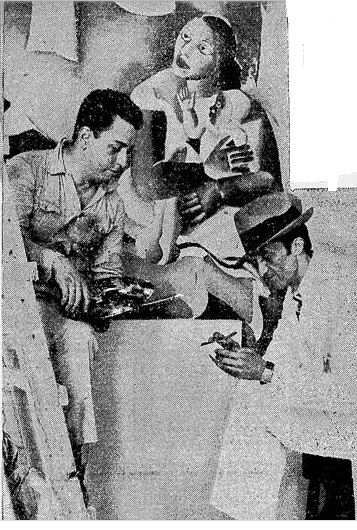 Di Cavalcanti pintando os painéis / Diário da Noite, 18 de março de 1930