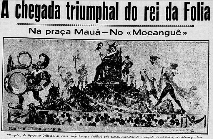 Croquis de hIpólito Colomb / A Noite, 15 de fevereiro de 1933