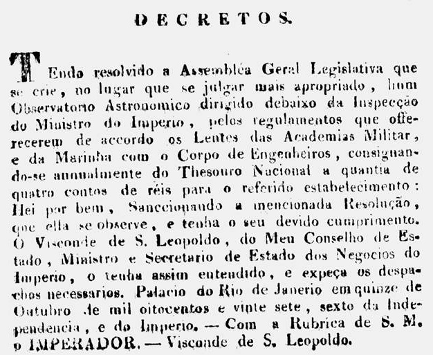 Diário Fluminense, 2 de novembro de 1827
