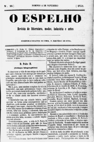O Espelho, 6 de novembro de 1859