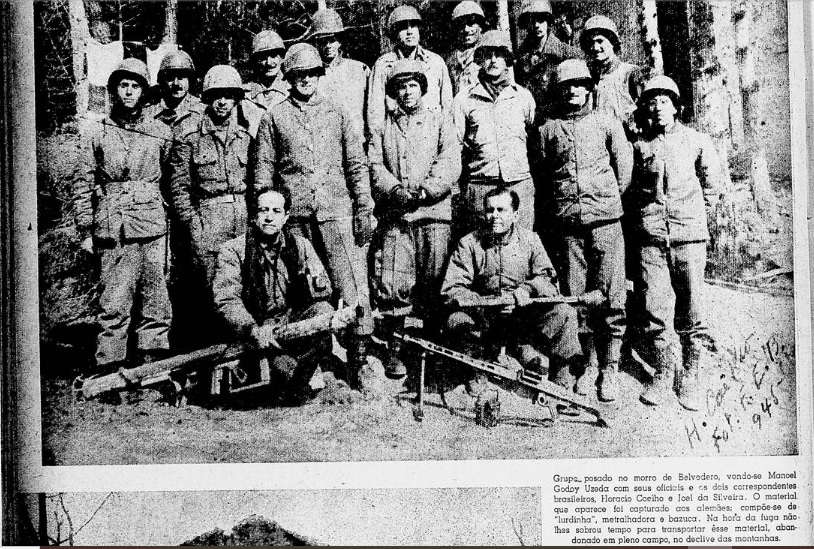 O correspondente de guerra. Horacio Coelho / Revista da Semana, 4 de abril de 1945