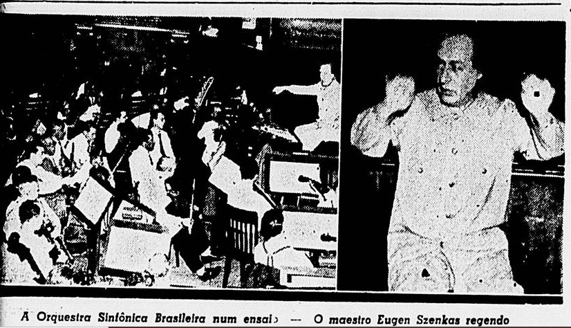 O maestro Szenkar em um ensaio da Orquestra Sinfônica Brasileira / Diário da Noite, 4 de julho de 1946