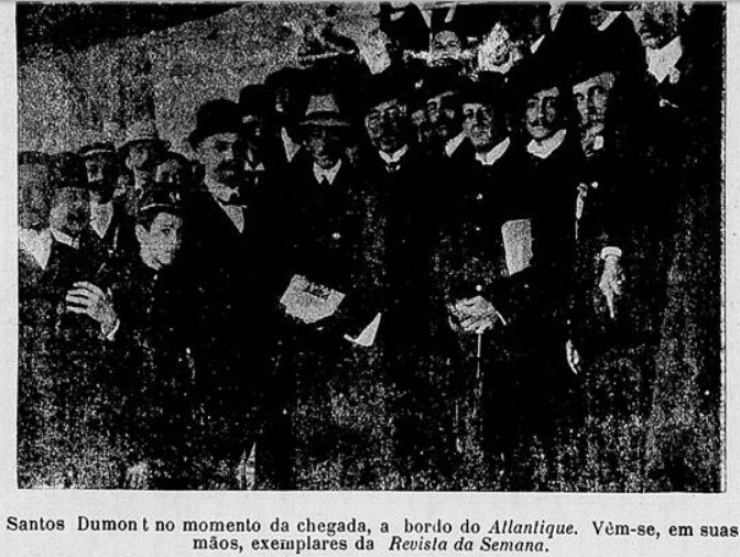 Chegada de Santos Dumont ao Rio de Janeiro, em 7 de setembro de 1903 / Revista da Semana, 13 de setembro de 1903