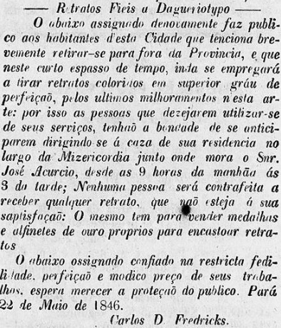 Treze de Maio (PA), 26 de maio de 1846