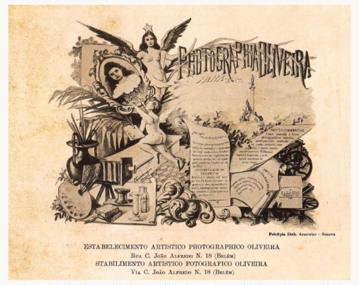 Anúncio da Photographia Oliveira no álbum “Descriptivo amazônico”, especialmente publicado para a Exposição Universal de Paris, em 1900.