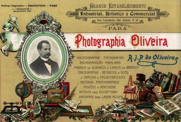 Retrato de Antonio Oliveira em anúncio da Photographia Oliveira, 1900
