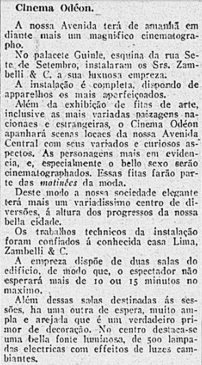 O Paiz, 15 de agosto de 1909